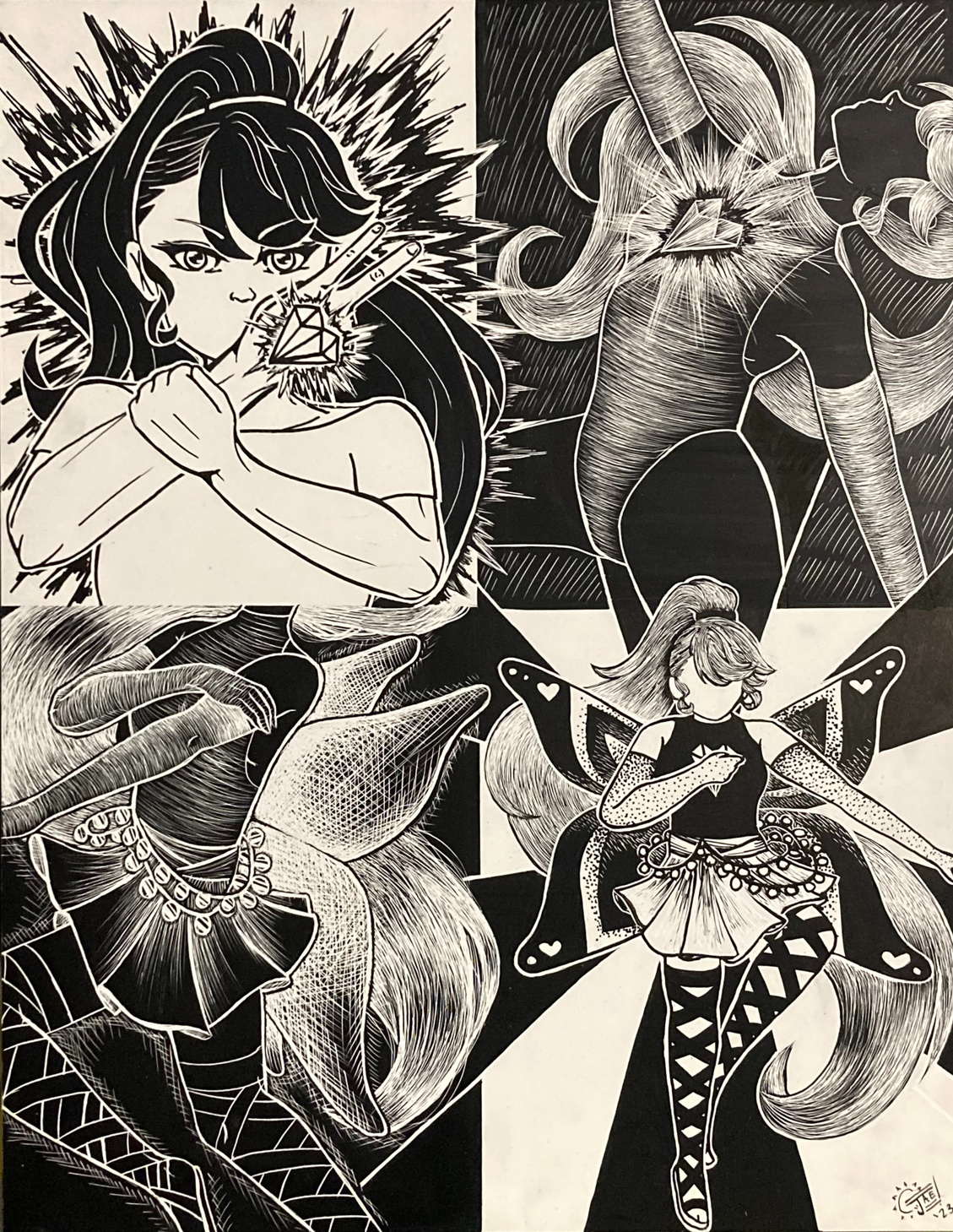 Transform! | Scratchboard | 2023