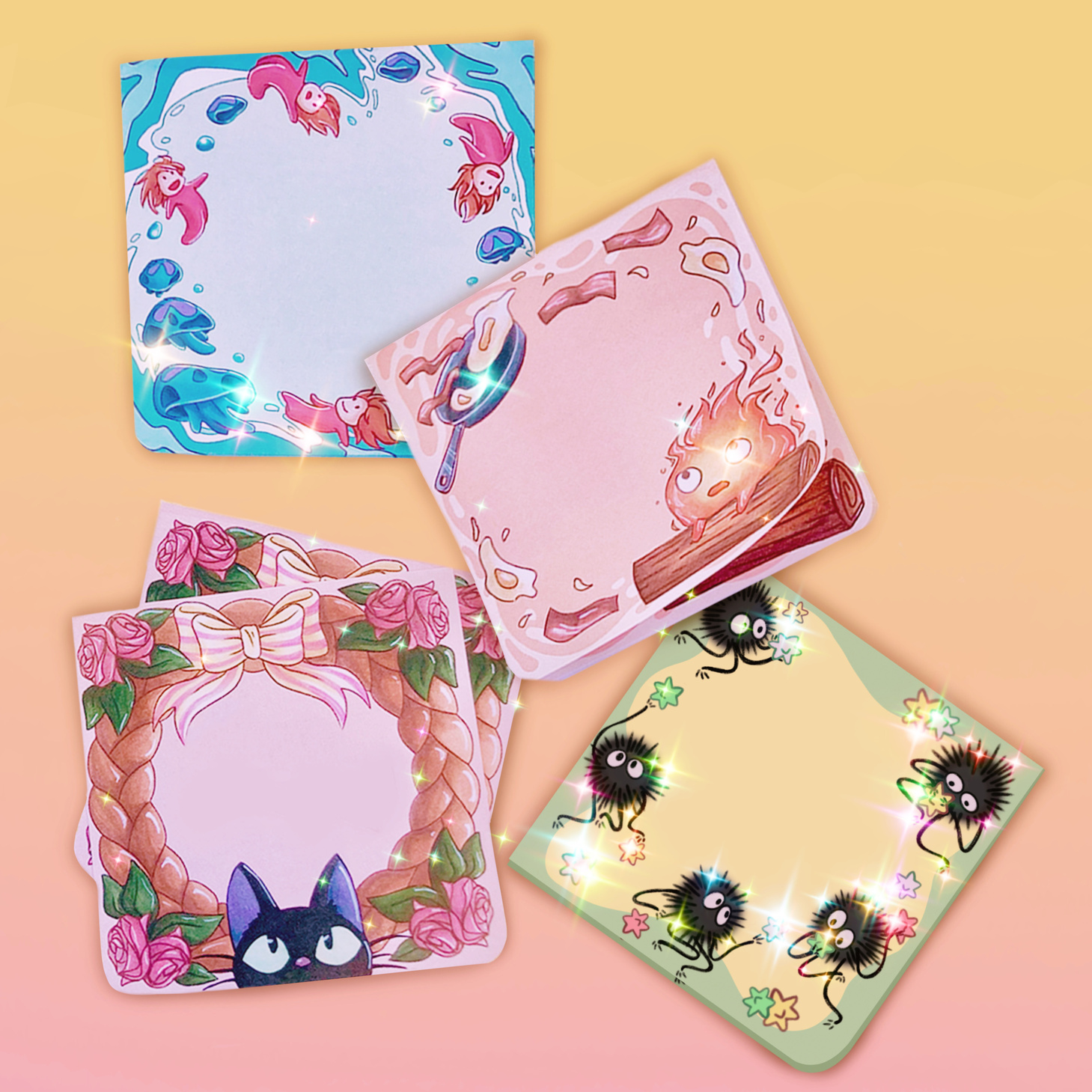 Hayao Miyazaki Inspired Memo Pads